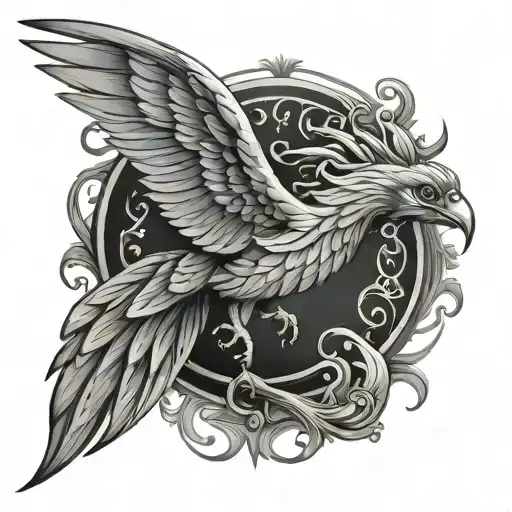 sternum tattoo phoenix black tattoo design idea