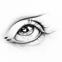 A detailed depiction of a person's hand reaching out towards a realistic eye in triangle, symbolizing self-improvement tattoo design idea