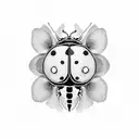 ladybug tattoo design idea