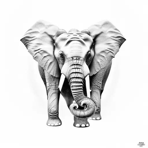 Elephant tattoo design idea