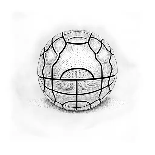 Basketball with 9 tattoo design idea
