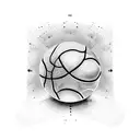 Basketball with 9 tattoo design idea