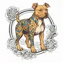 pit bull dna tattoo design idea