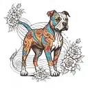 pit bull dna tattoo design idea