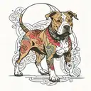 pit bull dna tattoo design idea