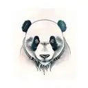 Panda tattoo design idea