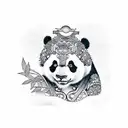Panda tattoo design idea