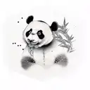 Panda tattoo design idea