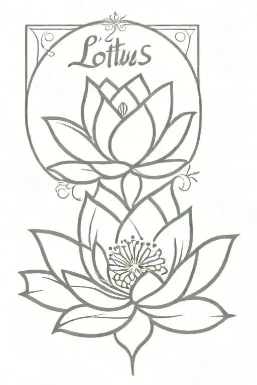 lotus flowers with faith script tattoo tattoo design idea
