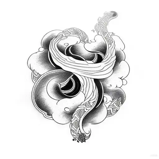 infinity loop tattoo design idea