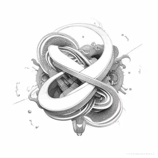 infinity loop tattoo design idea