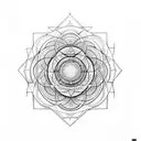 sacred geometry and science  tattoo design idea
