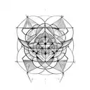 sacred geometry and science  tattoo design idea
