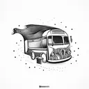 bus tattoo design idea