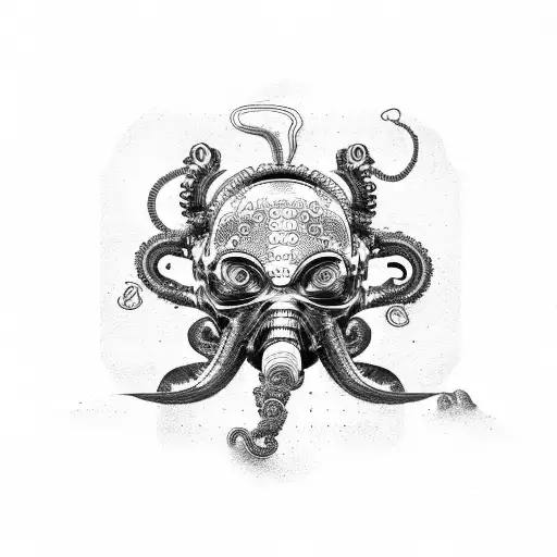 terminator octopus tattoo design idea