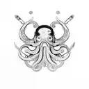 terminator octopus tattoo design idea