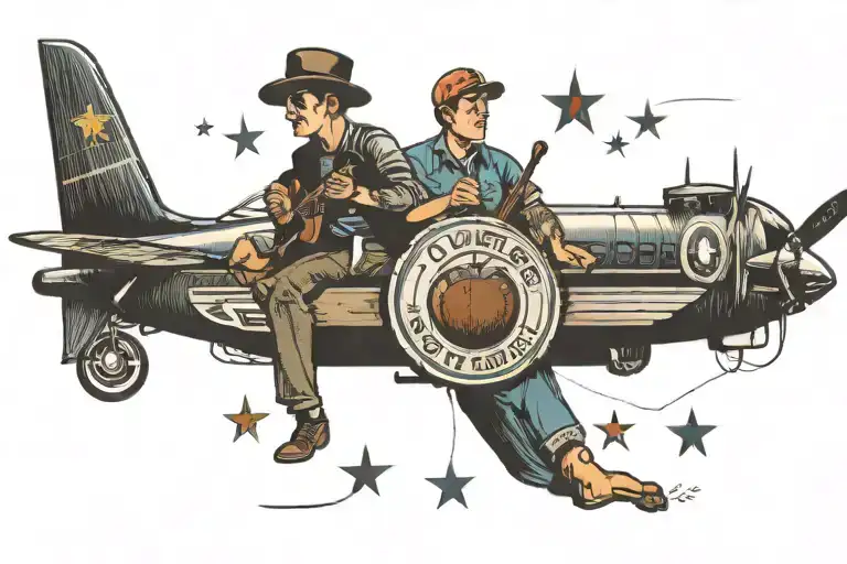 volunteer work, football, music, travel, whiskey glass, food tattoo design idea