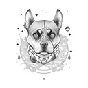 Cosmic Canine tattoo design idea