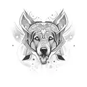 Cosmic Canine tattoo design idea