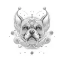 Cosmic Canine tattoo design idea