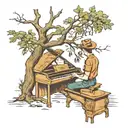 to kill a mockingbird tree with boyscout under making music notes on piano tattoo design idea