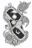 Tattoo of the 7 horcruxes from the Harry Potter movies: The Ring of Marvolo Gaunt, The Diary of Tom Riddle, The Co tattoo design idea