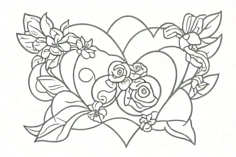 mom and dad memorial tattoo design idea