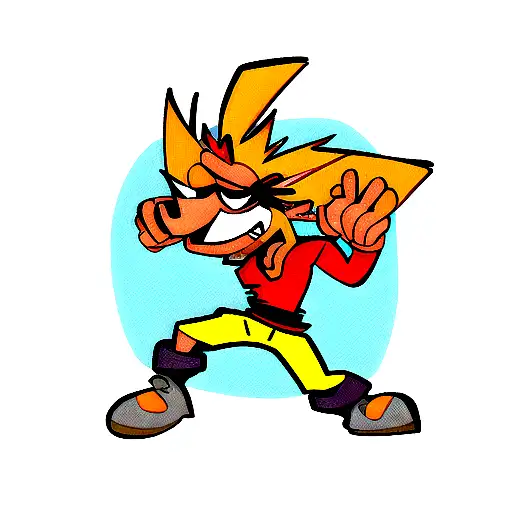 crash bandicoot tattoo design idea