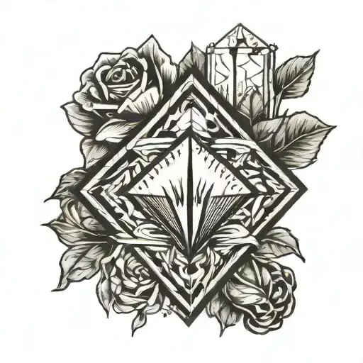 Coal turning into a diamond tattoo design idea