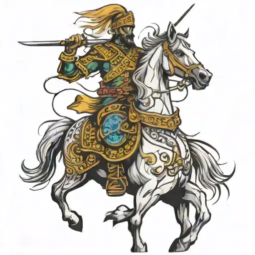 uhlan cavalry men tattoo design idea