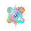 a color tattoo, small enough to fit on my inner arm, about technology tattoo design idea