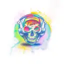 a color tattoo, small enough to fit on my inner arm, about technology tattoo design idea