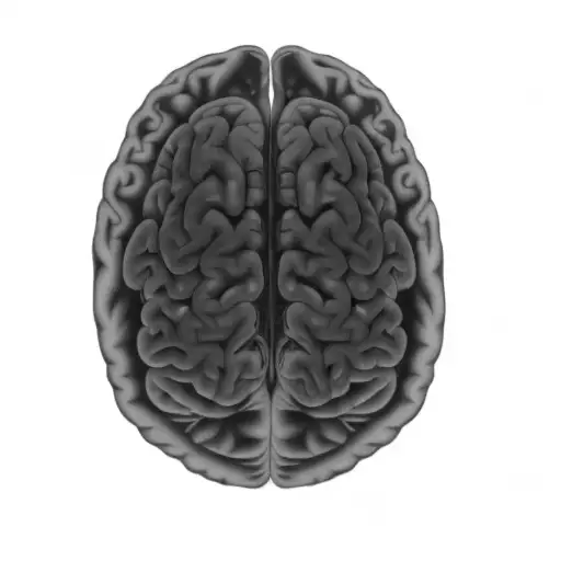 an mri of a brain showing tumor tattoo design idea
