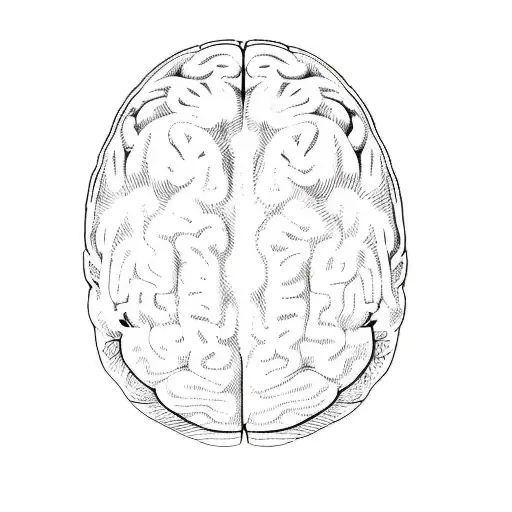 an mri of a brain showing tumor tattoo design idea