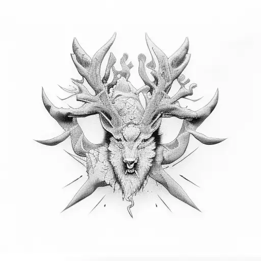 animal gap filler tattoo design idea