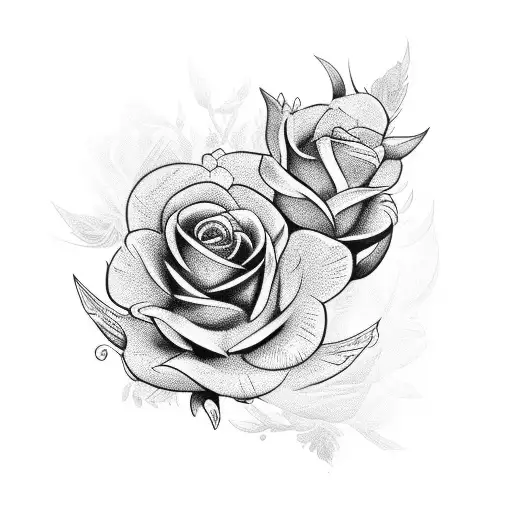 fleur crâne croix tattoo design idea