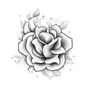 fleur crâne croix tattoo design idea