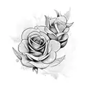 fleur crâne croix tattoo design idea