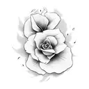 fleur crâne croix tattoo design idea