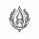 acorn tattoo design idea