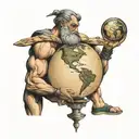 Atlas holding world on cover to Atlas Shrugged  tattoo design idea