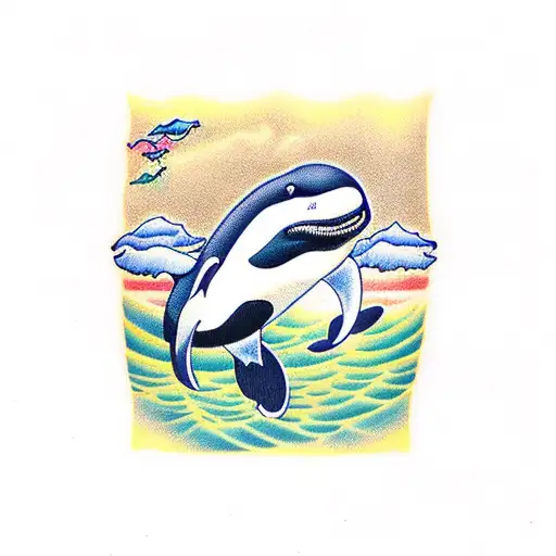 Killer Whale tattoo design idea