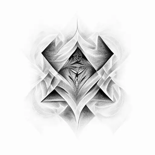 fractal geometry tattoo design idea