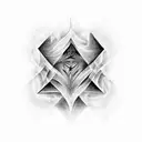 fractal geometry tattoo design idea
