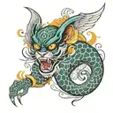 ohma tokita no ante braço tattoo design idea