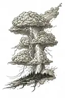 thunder storm tattoo design idea