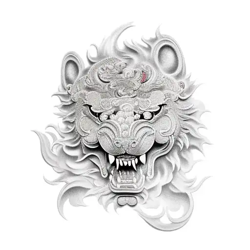 foo dog  tattoo design idea