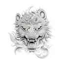 foo dog  tattoo design idea