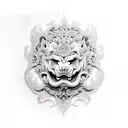 foo dog  tattoo design idea