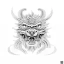 foo dog  tattoo design idea